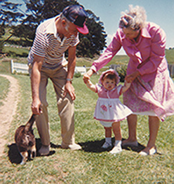 Mike's parents with Rachel 