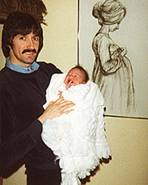 Mike with baby Rachel